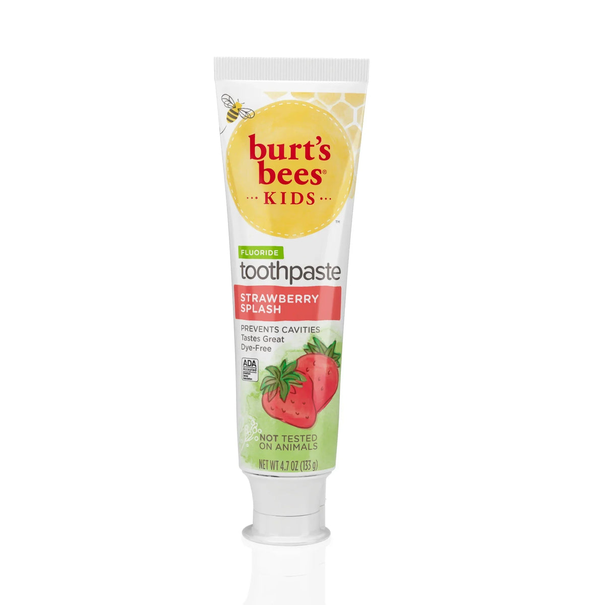 Toothpaste, Natural Flavor, with Fluoride, Strawberry Splash